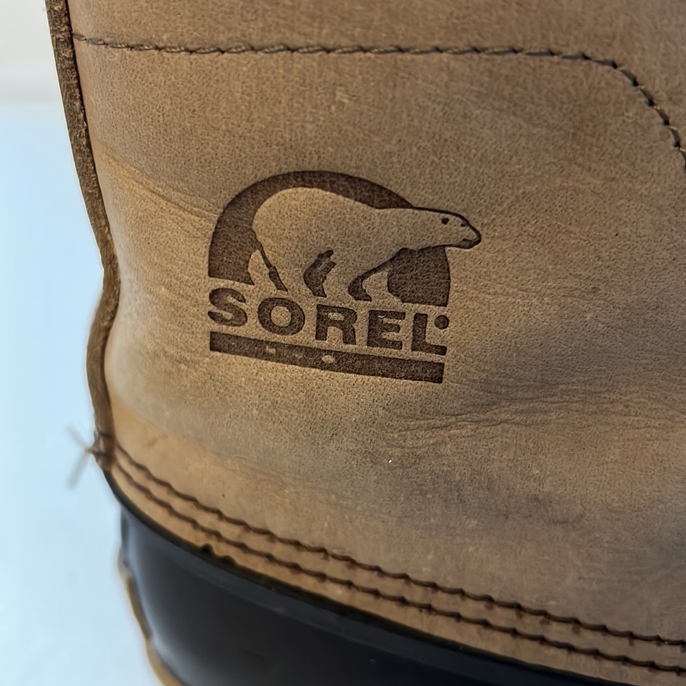 Women’s Sorel Leather Rubber Boots Handcrafted in Canada Wool Lined Size 6 - Picture 4 of 11